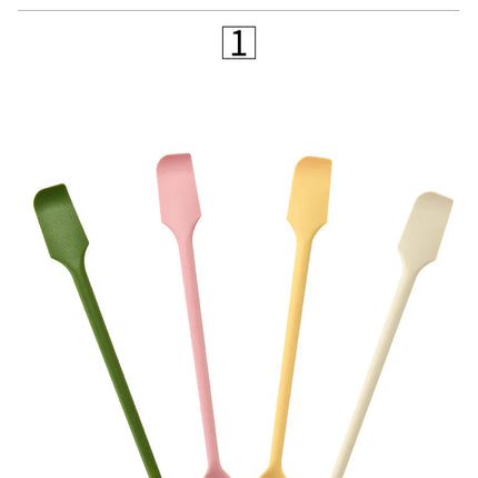 Silicone Spatula Set Double-Headed Scraper Cosmetic Jam Cream Deep Bottle Mini Spatula Lengthened Small Tip Spa Makeup Tool