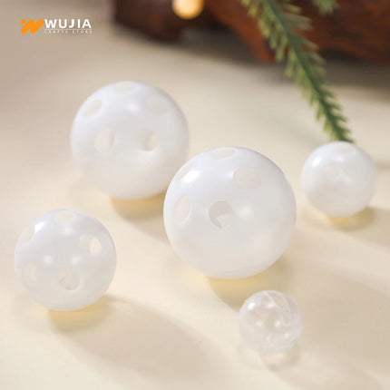 30/50/100pcs Plastic Rattle Bell Balls Squeaker Pet Baby Toys DIY Rattle Beads Noise Maker Repair Fix Dog Plush Doll Accessories