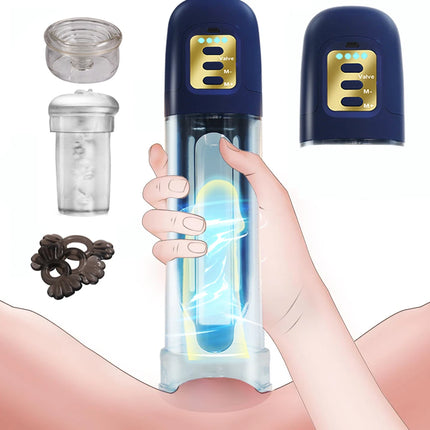 Penis Pump Male Blowjob Electric Sucking Trainer Big Dildo Erection Enlargement Extender Lasting Masturbator Sex Toys for Men 18