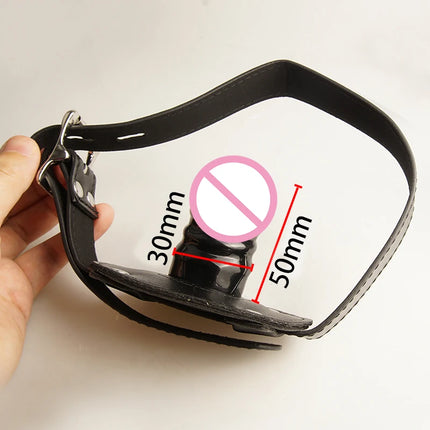 Silicone Dildo Penis Mouth Gag Insertable,Slave Ball Gags Deepthroat Bondage Restraints,Sex Toys for Couples,Adult Games
