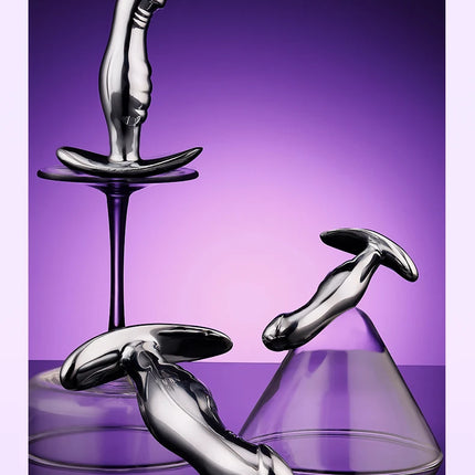 1Pcs, Metal Realistic Dildo Anchor Anl Plug, Three Sizes, Gem Base Anal Plug, G-Spot Massage, Sexual Health, Adult Sex, Sex Toys