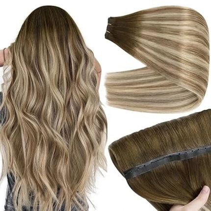 Full Shine 100 Grams Butterfly Weft Hair Extensions Human Hair Invisible Pu Hole Weft Extensions Highlight Genius Weft Hair