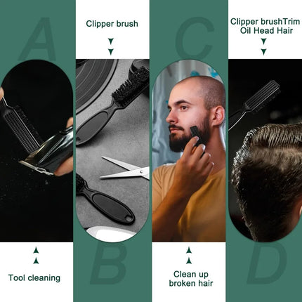 20 Pcs Barber Clipper Cleaning Brushes, Plastic Handle Nylon Bristles, Multifunctional Cleaning Supplies for Hair Salon, Home and Travel