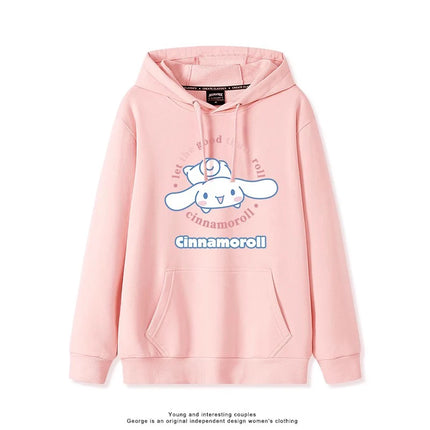 Haze Blue Cute Girl Sweet Heart Cute Girl Holding Toy Rabbit Dog Hooded College Wind Jk Tide Sweater Simple College Style Wear