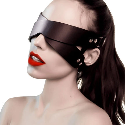Women Fashion PU Leather Eye Mask Sexy Mask Rivet Role-playing Facial Halloween Party Erotic Disguise Adult Sex Toy