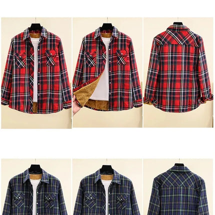 Thickened Fleece Winter Shirt Jacket for Women Casual Style Plus Size Slimming Design Versatile Autumn Winter Collection