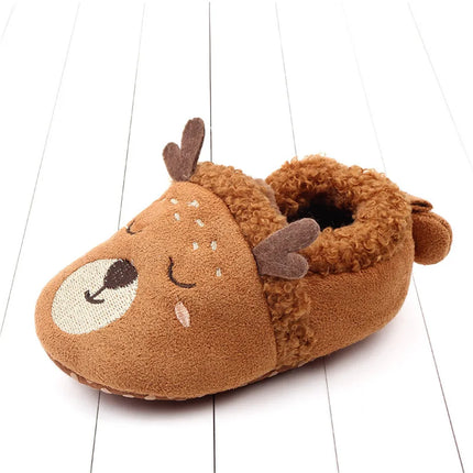 Super Keep Warm Infant Slippers Toddler Baby Shoes Baby Boy Girl Knit Crib Shoes Cute Cartoon Anti-slip Prewalker Baby Slippers