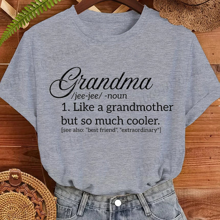 Grandma Code Print Female T-Shirts Clothing Fashion Personalized Mom Birthday Gifts Graphic Shirt Summer Harajuku Women T-Shirt
