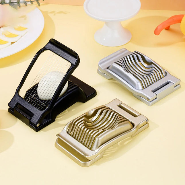 Aluminum Alloy Cut Hard Eggs Egg Slicer Heavy Duty Metal Boiled Eggs Cutter Manual Cutting Ham Fruit Kitchen Gadgets
