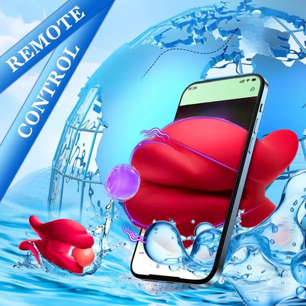 2PC Mini Real Mouth Nipple Clamp Vibrator APP Control Nipple Clit Stimulator Breast Massage Vibration Adult Sex Toys For Women