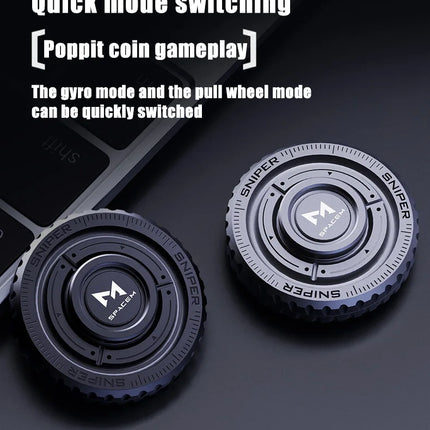 3in1 EDC Metal Pushing Card Hand Spinner Coin Adults Creative Anti-stress Fidget Toys 2024 New Stress Reliever Fidget Spinner