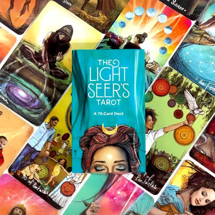 78pcs Light Prophet Tarot Cards 10.3×6cm English Oracle Card Divination Predicting the Future Board Game for Family & Party