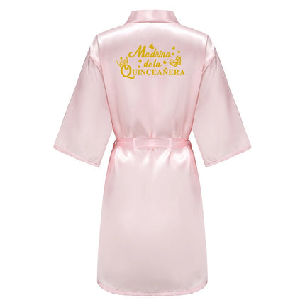 Mis Quince Años Quinceañera Robe Birthday Party Bathrobe Elegant Girls Celebration Gown for 15th Anniversary Ceremony