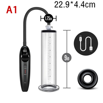 Electric Penis Pump Acrylic Airplane Cup Intelligent Pene sexy accessories for men Negative Pressure Cylinder Adult Product toys