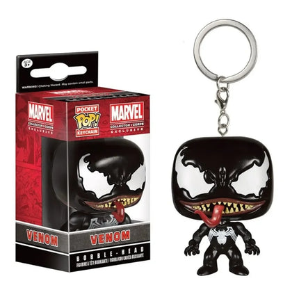 FUNKO Pop Marvel Toys Venom Pocket Pop Keychain Vinyl Figure Bobble Head Doll Collection Model Toys For Children Xmas Gift