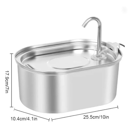 3.2L Cat Automatic Water Dispenser Pet Water Fountain USB With Filter Stainless Steel Dog Drinking Fountain For Cats Dogs ﻿