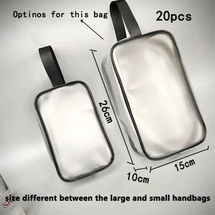 20Custom Waterproof Storage Bag Portable Cosmetic Pvc Bag  Handbag Toiletry Bag Minimalist Transparent Makeup Bag Travel Washbag