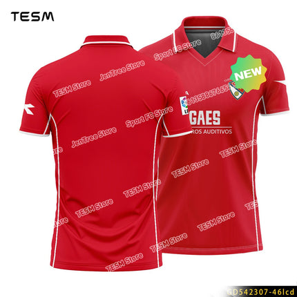 TESM Summer POLO Shirt Men Summer Sports V-neck T-shirt Street Trendy Short Sleeve 3D HD Print T-shirt