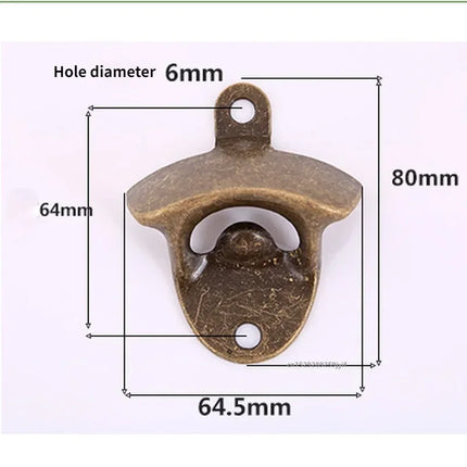 5pcs/10pcs Bottle Opener Wall Mounted Rustic Beer Opener Set Vintage with Mounting Screws for Kitchen Cafe Bars