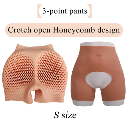 Silicone Buttock Thick Hips Panties Fake Butt Silicone Buttock Cospaly Drag queen Crossdressing Honeycomb