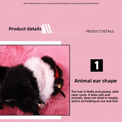 6pcs/Set SM Erotic Cosplay Cute Fox Tail Anal Plug Bow-Knot Cat Ears Headbands Collar Couples Accessories Sex Toys For Female