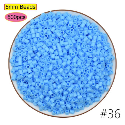 DIY Plastic 5mm Perler Hama Beads Fuse Beads Toys Eco-friendly Material Pegboard Iron Pixel Puzzle Birthday Gift for Boys Girls