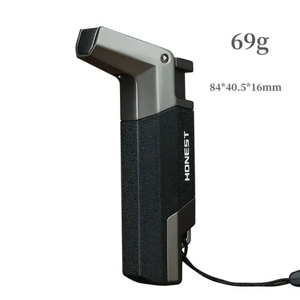HONEST Outdoor Adventure BBQ Windproof Turbo Jet 1300 C Turbo Torch Cigar Lighter Keyring Gas Lighter Men's Smoking Gadget