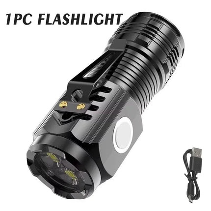 1/2PCS/A Set Portable Super Bright Mini Flashlight Night Walking, Rechargeable Waterproof Emergency Spotlight Outdoor Torch