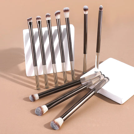 10pcs Eyeshadow Brushes Multi-Functional Eye Makeup Brushes, Portable For Travel Details Brushes for Highlight, Conceal Beauty