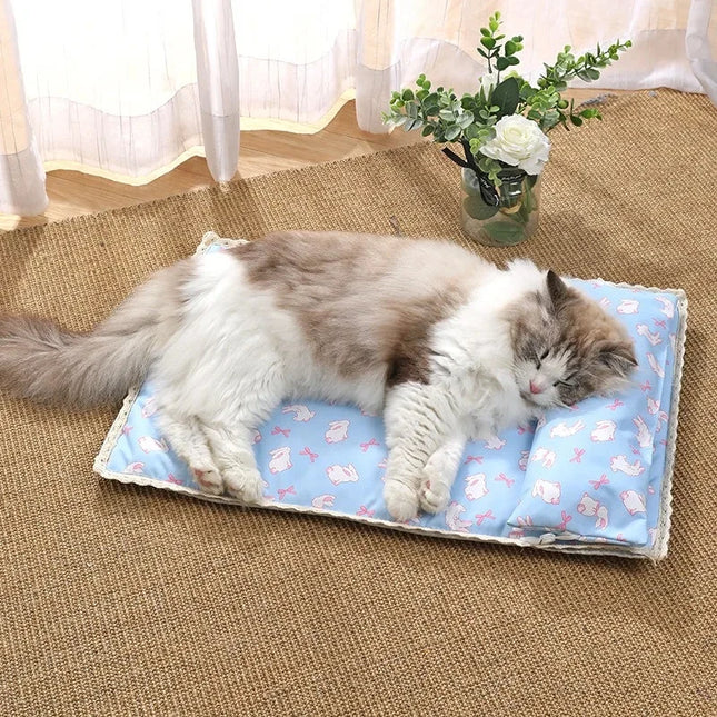 Tapis de refroidissement portable pour chiens et chats, imperméable et antidérapant, avec technologie de refroidissement instantané