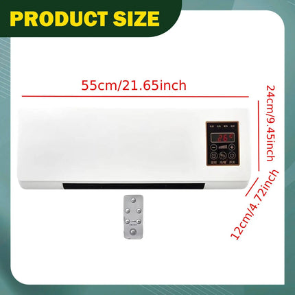 Electric Heater Jp Plug Low Noise Timer Adjustable Dual Use Portable Wall Mounted Air Conditioner for Bathroom Indoor Office