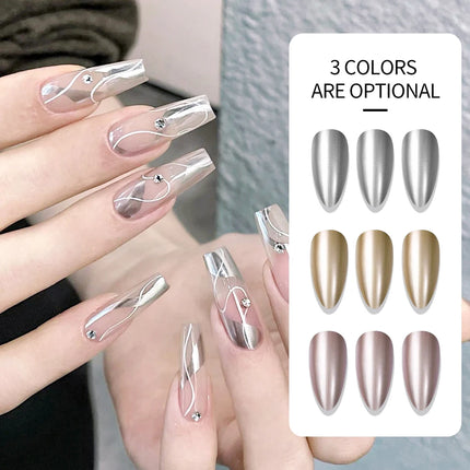 5/7/8/10ml Metallic Gel Gold Mirror Effect Gel Nail Polish French Design Line Flower Drawing Gel Nail UV Soak Off Polish Varni