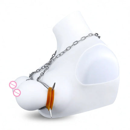 QKKQ Wearable Stainless Steel Breast Bondage Sexy Tools Chest Stimulate Nipples Massager BDSM Sex Toys Couple Erotic Accessories