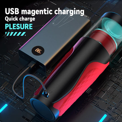 Telescopic Rotating Male Masturbator 7 Thrusting Rotation Modes Automatic Mastubator Cup for Men Blowjob Sex Toys Penis Pump