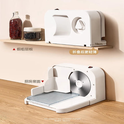 Adjustable 1-15mm Home Meat Slicer Mutton Beef Roll Cutter Foldable Heavy Duty Semi Automatic Vegetable Shredder Electric