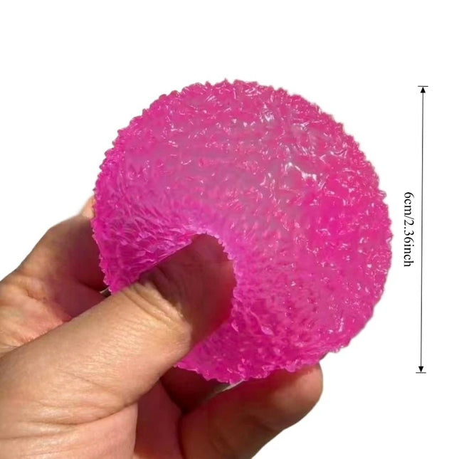 Squishy Ice Ball Maltose Fidget Toy Super Soft Pink Mochi Slow-rebound Squeeze Toy Anti-Stress Toy for Adults Hand Exercise
