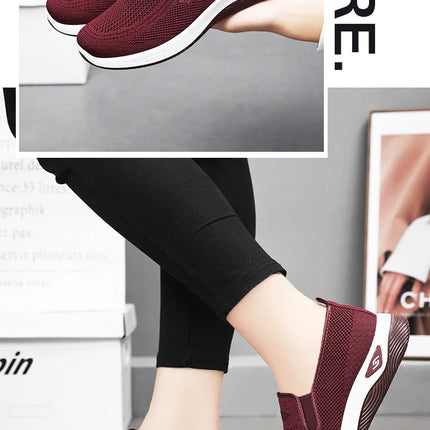 Women Casual Sports Shoes Breathable Lightweight Sneakers Anti-slip Flats Outdoor Running Walking Shoes Female Vulcanized Shoes
