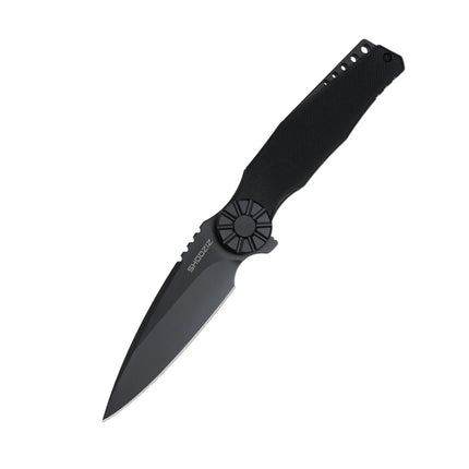 SHOOZIZ KILA Folding Knives - EDC Pocket Knife For Man, Aluminum Bolster, G10 with Clip for Camping, 3.15" DC53 Steel, PVD/Satin