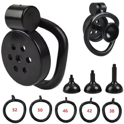 2026 Male Penis Chastity Cage Set Small Chastity Cage 5 Cock Rings With Urethral Sound Plug Penis Bondage Slave Man Sex Toy