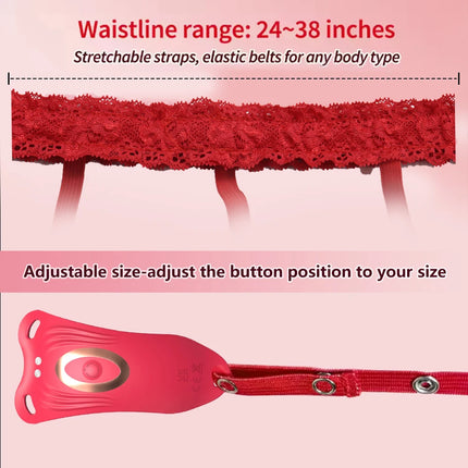 Wearable Vibrator Remote Control with 10 Modes and Panty Strap Clitoris Stimulator Adult Sex Toys & Games for Women Couples Play