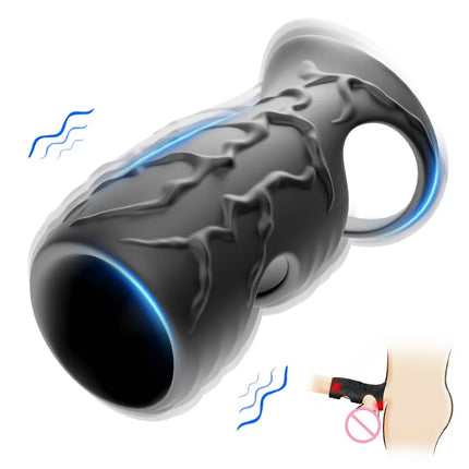 High Elasticity Cock Ring Extender Reusable Penis Sleeve With Vibrator Penis Ring Soft Dick Enlarger For Couples Reusable Condom