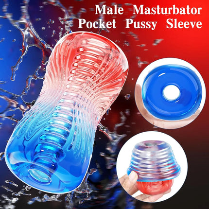 Male Masturbator Cup Soft Pussy Sex Toys Transparent Vagina Adult Endurance Exercise Adult supplies Vacuum Pocket Cup for Men