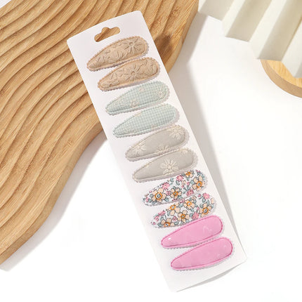 10Pcs/Set Newborn Cute Embroidery Printing BB Clip Fashion Girl Hair Clip Baby Hair Accessories Kids Accessories Headwear Gift