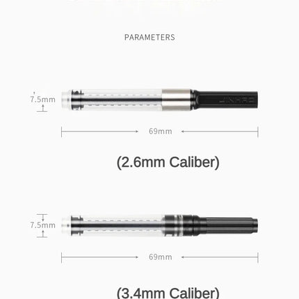 Jinhao Ink Converters Fountain Pen Screw Type 3.4/2.6mm Caliber Ink Absorption For 82/100 X159 Office School Supplies Stationery
