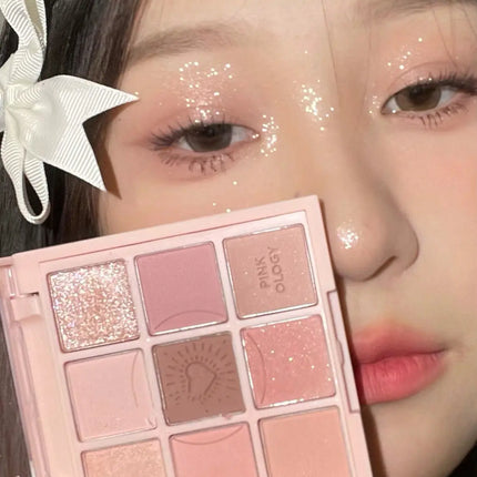 DIKALU Nine Color Eyeshadow Tray Nine Palace Grid Matte Pearl Summer Milk Tea Purple Peach Pink Fresh Niche