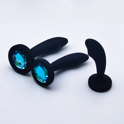 Silicone Anal Plug 3 color 3 Sizes Butt Plug Crystal Base Analplug Sex Toys For Woman Men Anal Toys Anal Dildo Adult Toys