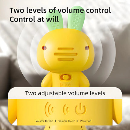 Cartoon Music Bell Toy, Rabbit Sand Hammer, Multi-Functional Soothing Sound and Light Toy