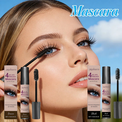 Waterproof Mascara Black Brown Long Lasting Curling Sweatproof Thickening Smudge Proof Eyelash Enhance Cosmetics Daily Makeup