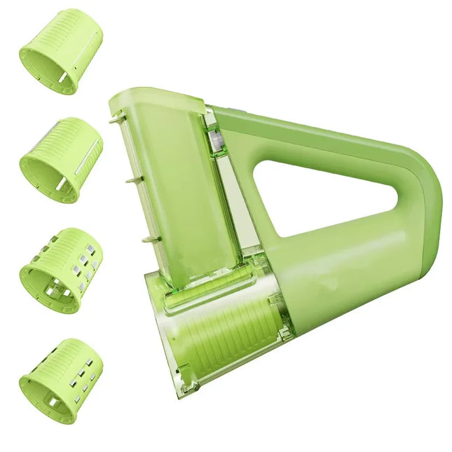 LMETJMA Electric Cheese Grater Portable Salad Maker With 4 Different Shapes of Blades 40W Electric Rotary Slicer Shredder JT363