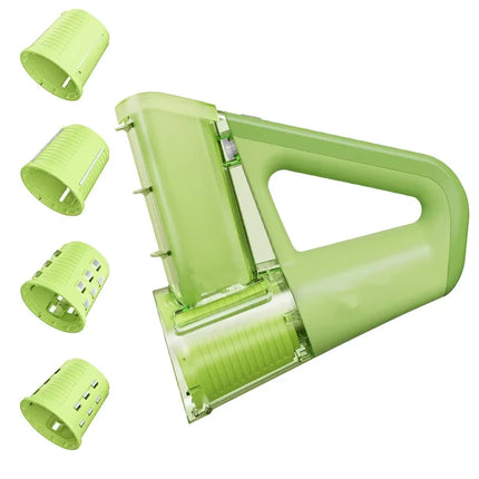 LMETJMA Electric Cheese Grater Portable Salad Maker With 4 Different Shapes of Blades 40W Electric Rotary Slicer Shredder JT363